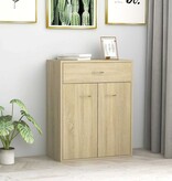 VidaXL Dressoir 60x30x75 cm bewerkt hout sonoma eikenkleurig