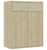 VidaXL Dressoir 60x30x75 cm bewerkt hout sonoma eikenkleurig