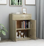VidaXL Dressoir 60x30x75 cm bewerkt hout sonoma eikenkleurig