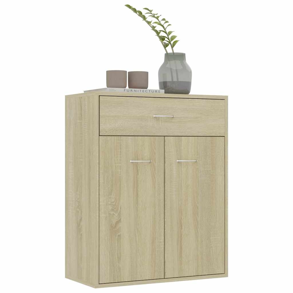 VidaXL Dressoir 60x30x75 cm bewerkt hout sonoma eikenkleurig