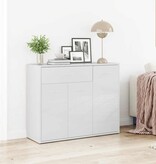 VidaXL Dressoir 88x30x70 cm bewerkt hout hoogglans wit