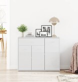 VidaXL Dressoir 88x30x70 cm bewerkt hout hoogglans wit