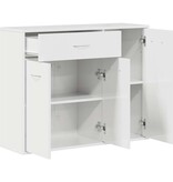 VidaXL Dressoir 88x30x70 cm bewerkt hout hoogglans wit