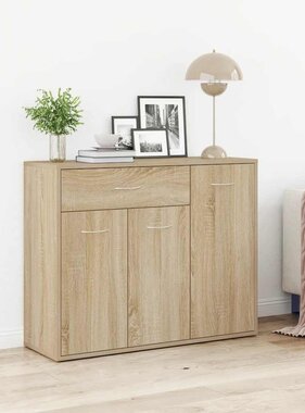 VidaXL Dressoir 88x30x70 cm bewerkt hout sonoma eikenkleurig