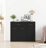 VidaXL Dressoir 88x30x70 cm bewerkt hout zwart