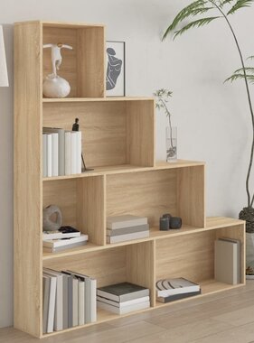 VidaXL Boekenkast/kamerscherm 155x24x160 cm bewerkt hout sonoma eiken