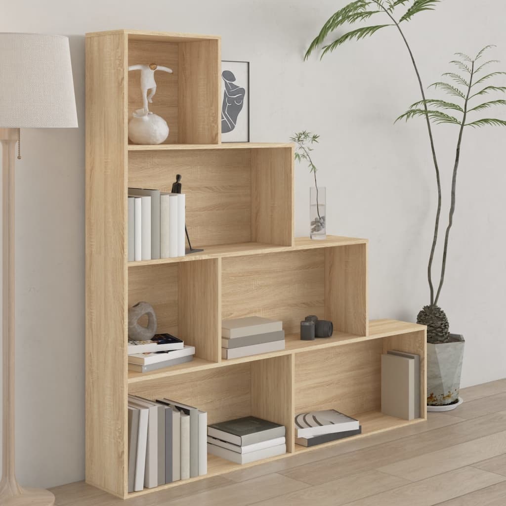 VidaXL Boekenkast/kamerscherm 155x24x160 cm bewerkt hout sonoma eiken
