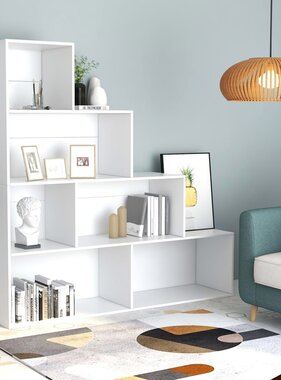 VidaXL Boekenkast/kamerscherm 155x24x160 cm bewerkt hout wit