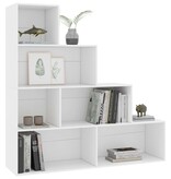 VidaXL Boekenkast/kamerscherm 155x24x160 cm bewerkt hout wit