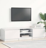 VidaXL Tv-meubel 140x40x35,5 cm bewerkt hout hoogglans wit