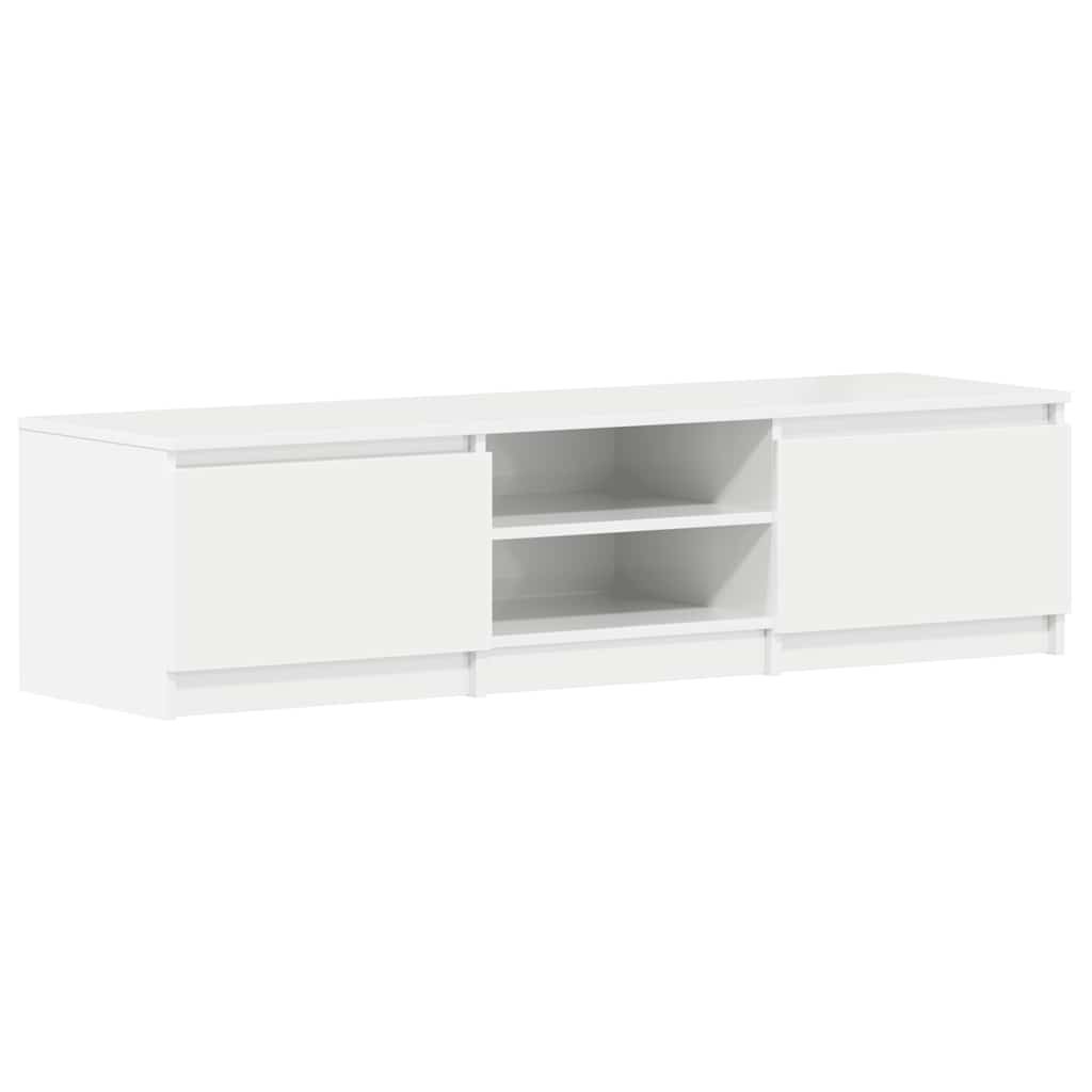 VidaXL Tv-meubel 140x40x35,5 cm bewerkt hout hoogglans wit