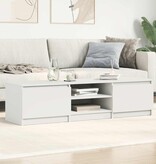 VidaXL Tv-meubel 140x40x35,5 cm bewerkt hout hoogglans wit