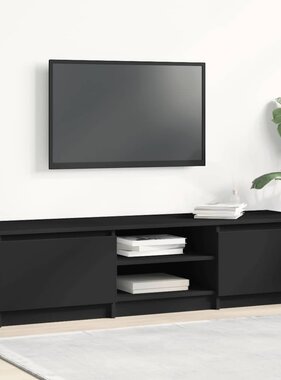 VidaXL Tv-meubel 140x40x35,5 cm bewerkt hout zwart
