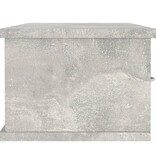 VidaXL Wandschap met lades 88x26x18,5 cm bewerkt hout betongrijs