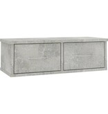 VidaXL Wandschap met lades 60x26x18,5 cm bewerkt hout betongrijs