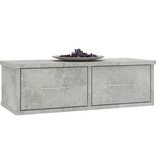 VidaXL Wandschap met lades 60x26x18,5 cm bewerkt hout betongrijs