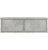 VidaXL Wandschap met lades 60x26x18,5 cm bewerkt hout betongrijs