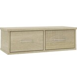 VidaXL Wandschap met lades 60x26x18,5 cm bewerkt hout sonoma eiken