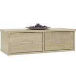 VidaXL Wandschap met lades 60x26x18,5 cm bewerkt hout sonoma eiken