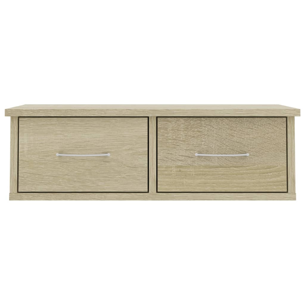 VidaXL Wandschap met lades 60x26x18,5 cm bewerkt hout sonoma eiken