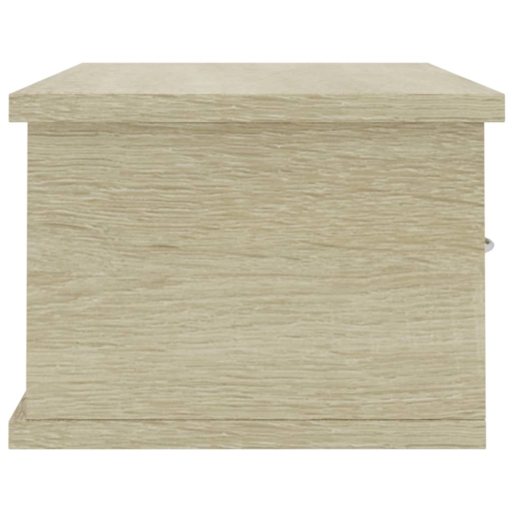 VidaXL Wandschap met lades 60x26x18,5 cm bewerkt hout sonoma eiken
