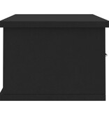 VidaXL Wandschap met lades 60x26x18,5 cm bewerkt hout zwart