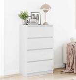 VidaXL Dressoir 60x35x98,5 cm bewerkt hout hoogglans wit