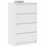 VidaXL Dressoir 60x35x98,5 cm bewerkt hout hoogglans wit