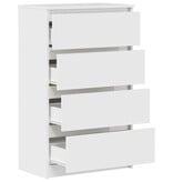 VidaXL Dressoir 60x35x98,5 cm bewerkt hout hoogglans wit