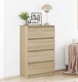 VidaXL Dressoir 60x35x98,5 cm bewerkt hout sonoma eikenkleurig