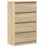 VidaXL Dressoir 60x35x98,5 cm bewerkt hout sonoma eikenkleurig