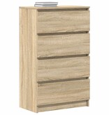 VidaXL Dressoir 60x35x98,5 cm bewerkt hout sonoma eikenkleurig