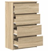 VidaXL Dressoir 60x35x98,5 cm bewerkt hout sonoma eikenkleurig