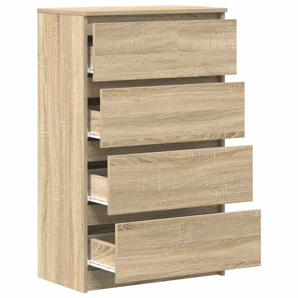 VidaXL Dressoir 60x35x98,5 cm bewerkt hout sonoma eikenkleurig