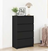 VidaXL Dressoir 60x35x98,5 cm bewerkt hout zwart
