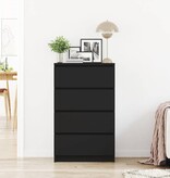 VidaXL Dressoir 60x35x98,5 cm bewerkt hout zwart