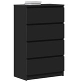 VidaXL Dressoir 60x35x98,5 cm bewerkt hout zwart