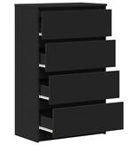 VidaXL Dressoir 60x35x98,5 cm bewerkt hout zwart