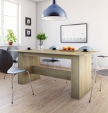 VidaXL Eettafel 180x90x76 cm bewerkt hout sonoma eikenkleurig