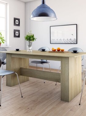 VidaXL Eettafel 180x90x76 cm bewerkt hout sonoma eikenkleurig