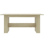 VidaXL Eettafel 180x90x76 cm bewerkt hout sonoma eikenkleurig