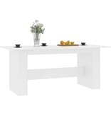 VidaXL Eettafel 180x90x76 cm bewerkt hout wit