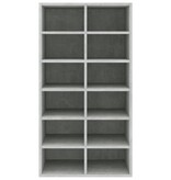 VidaXL Schoenenrek 54x34x100,5 cm bewerkt hout betongrijs