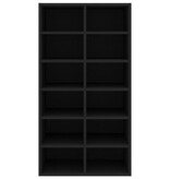 VidaXL Schoenenrek 54x34x100,5 cm bewerkt hout zwart