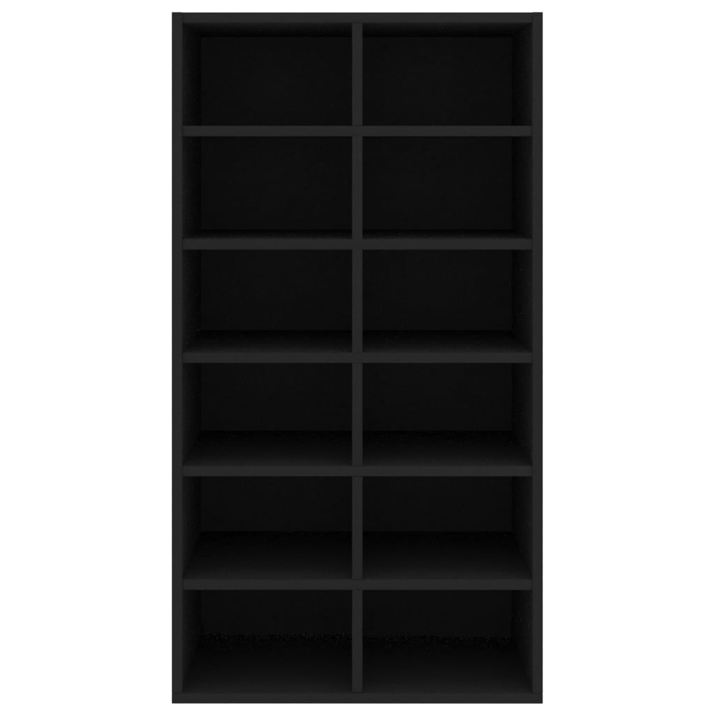 VidaXL Schoenenrek 54x34x100,5 cm bewerkt hout zwart