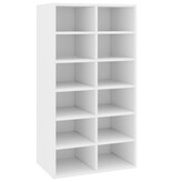 VidaXL Schoenenrek 54x34x100,5 cm bewerkt hout wit