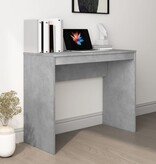 VidaXL Bureau 90x40x72 cm bewerkt hout betongrijs