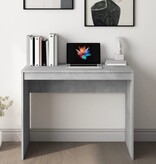 VidaXL Bureau 90x40x72 cm bewerkt hout betongrijs