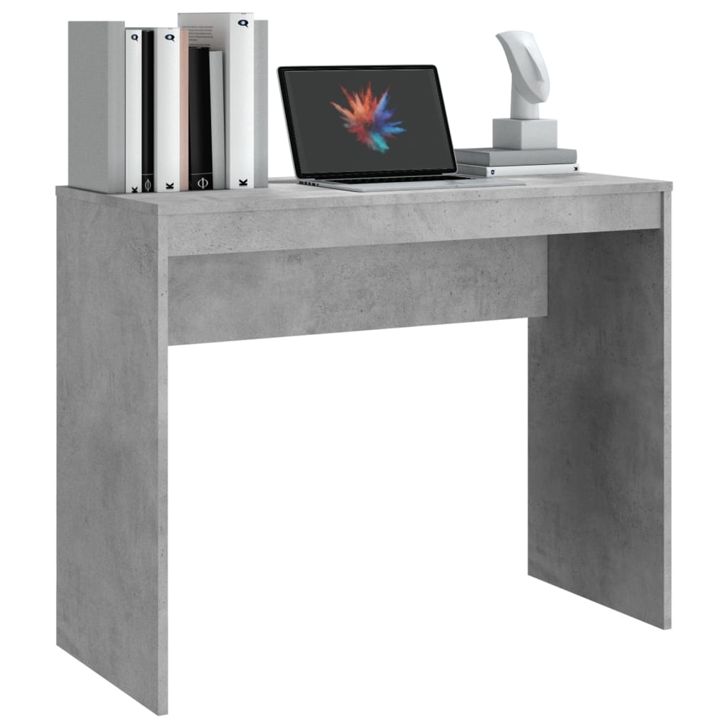 VidaXL Bureau 90x40x72 cm bewerkt hout betongrijs
