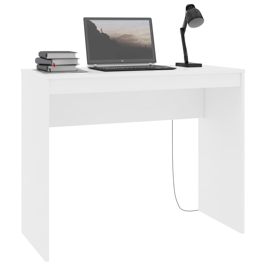 VidaXL Bureau 90x40x72 cm bewerkt hout wit